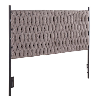 Braided Matisse Headboard by LumiSource, Upholstered Braided Design with Metal Frame