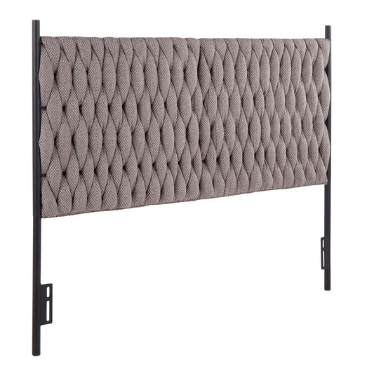 Braided Matisse Headboard by LumiSource, Upholstered Braided Design with Metal Frame