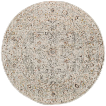 Oushak Home 7'10" X round Light Grey Vintage Indoor Rug
