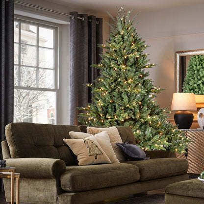 9FT Full-Shape Christmas Tree with 1100 UL Lights – PE/PVC Mixed