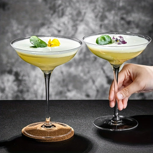 Shallow Dish Martini Glasses – Set of 1/2 | Wide Mouth Cocktail &