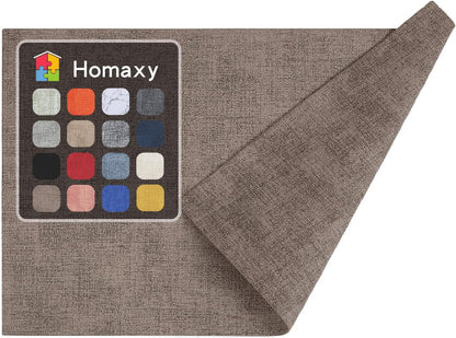 Homaxy Faux Leather Heat Resistant Placemats for Dining Table Set of 6, Waterproof Wipeable Washable PU Table Mats, Easy to Clean Anti-Slip Place Mats, 11.8" X 17", Beige