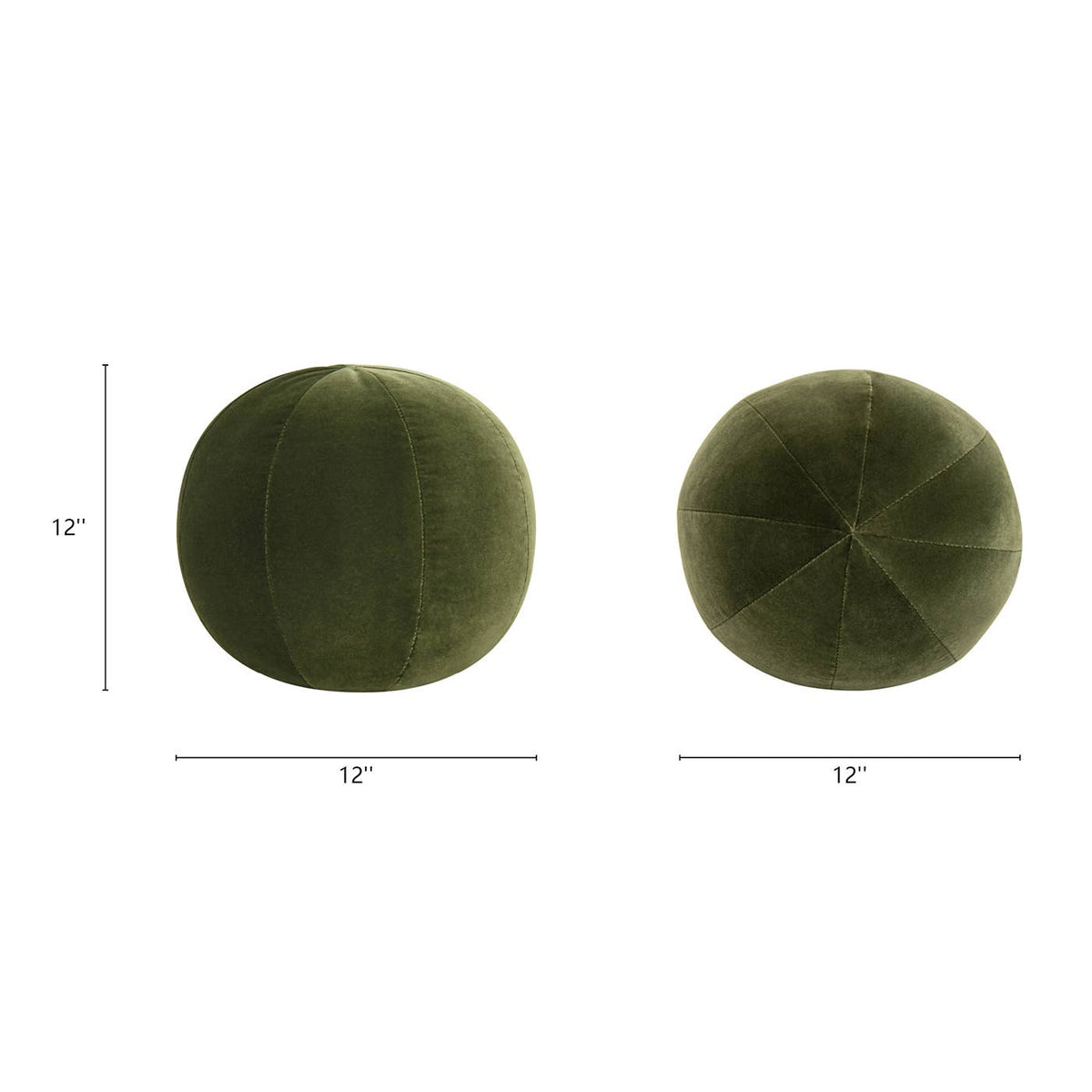 Luna 12" Round Sphere Accent Ball Throw Pillow