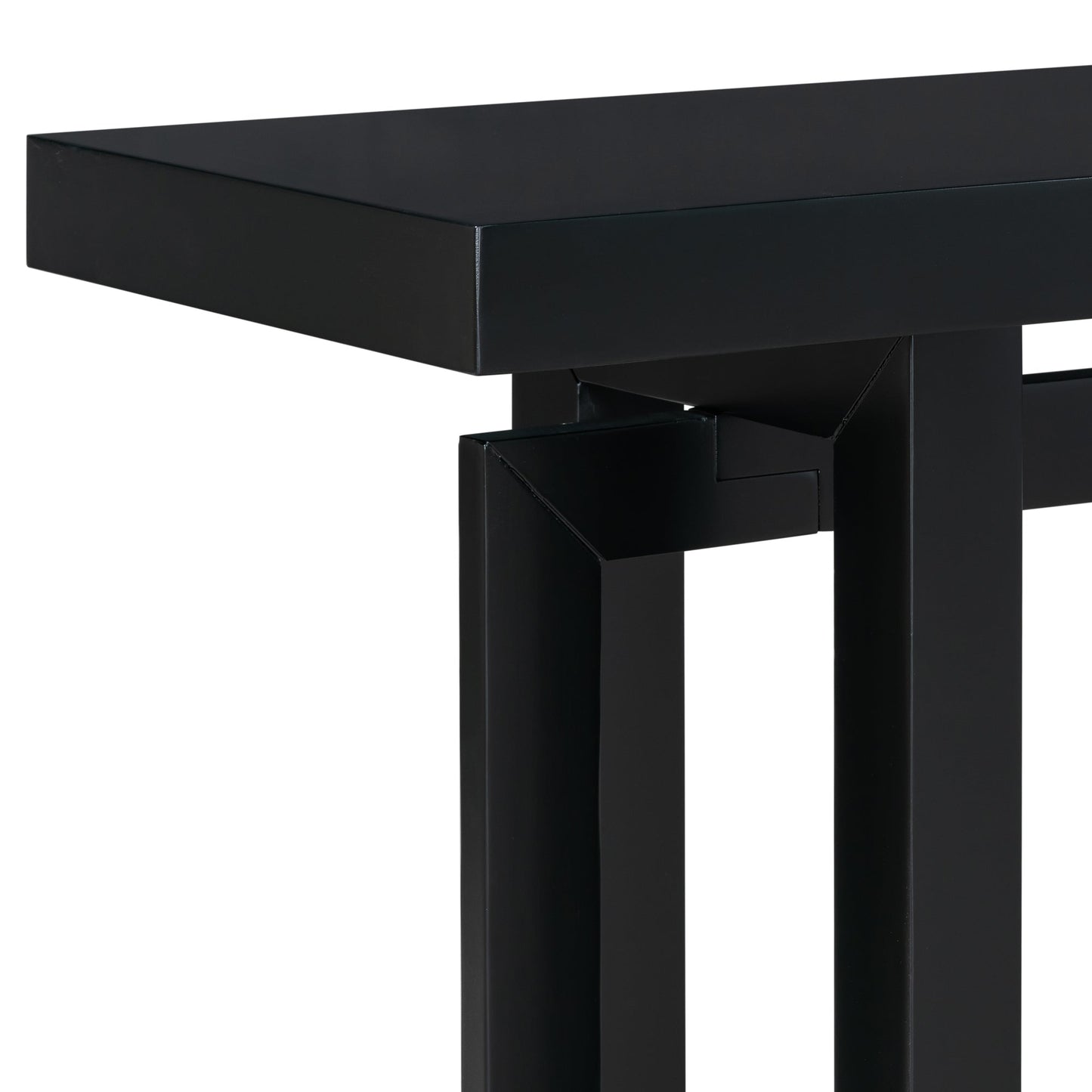 Contemporary Console Table with Wood Top, Extra Long Entryway Table