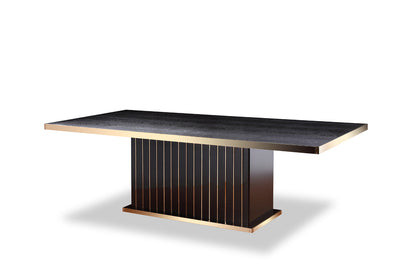 Jade Crocodile and Rosegold Dining Table
