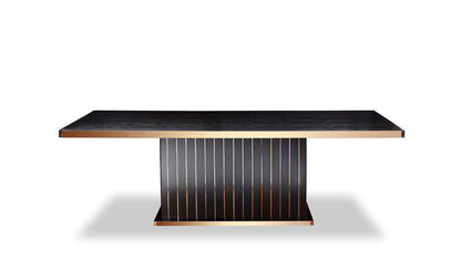 Jade Crocodile and Rosegold Dining Table