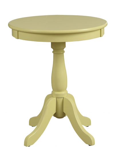 Round Pedestal Wooden Side Table