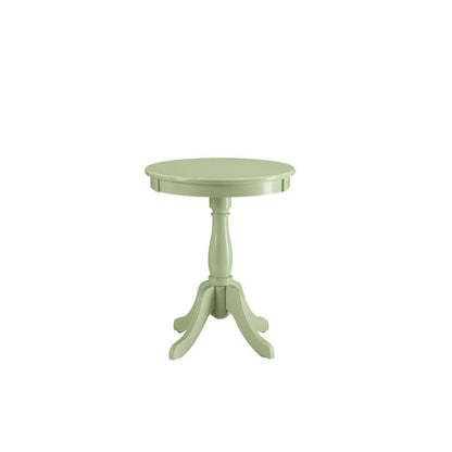 Round Pedestal Wooden Side Table