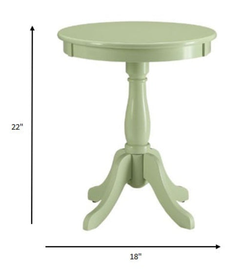 Round Pedestal Wooden Side Table