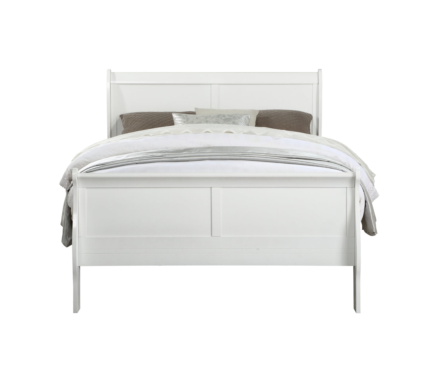 Louis Philippe White Finish Twin Bed