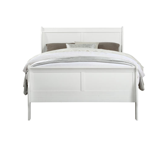 Louis Philippe White Finish Twin Bed