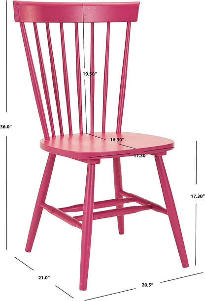 American Homes Collection Raspberry Pink Spindle Side Chair, Set of 2