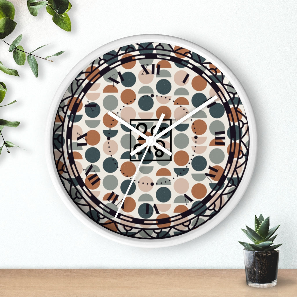 2882Time™ Retro Geometric Wall Clock Collection with Assorted Retro Pattern Designs