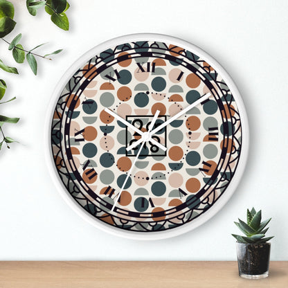 2882Time™ Retro Geometric Wall Clock Collection with Assorted Retro Pattern Designs