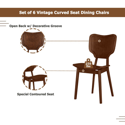 Vintage-Style Solid Wood Dining Table Set with Classic Dining Chairs for Home