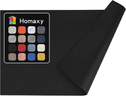 Homaxy Faux Leather Heat Resistant Placemats for Dining Table Set of 6, Waterproof Wipeable Washable PU Table Mats, Easy to Clean Anti-Slip Place Mats, 11.8" X 17", Beige