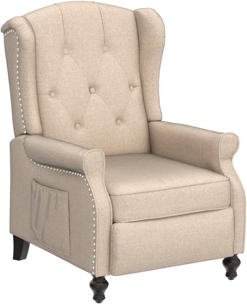 Wingback Recliner Chair with Massage and Heat, Tufted Push-Back, Ergonomic Support