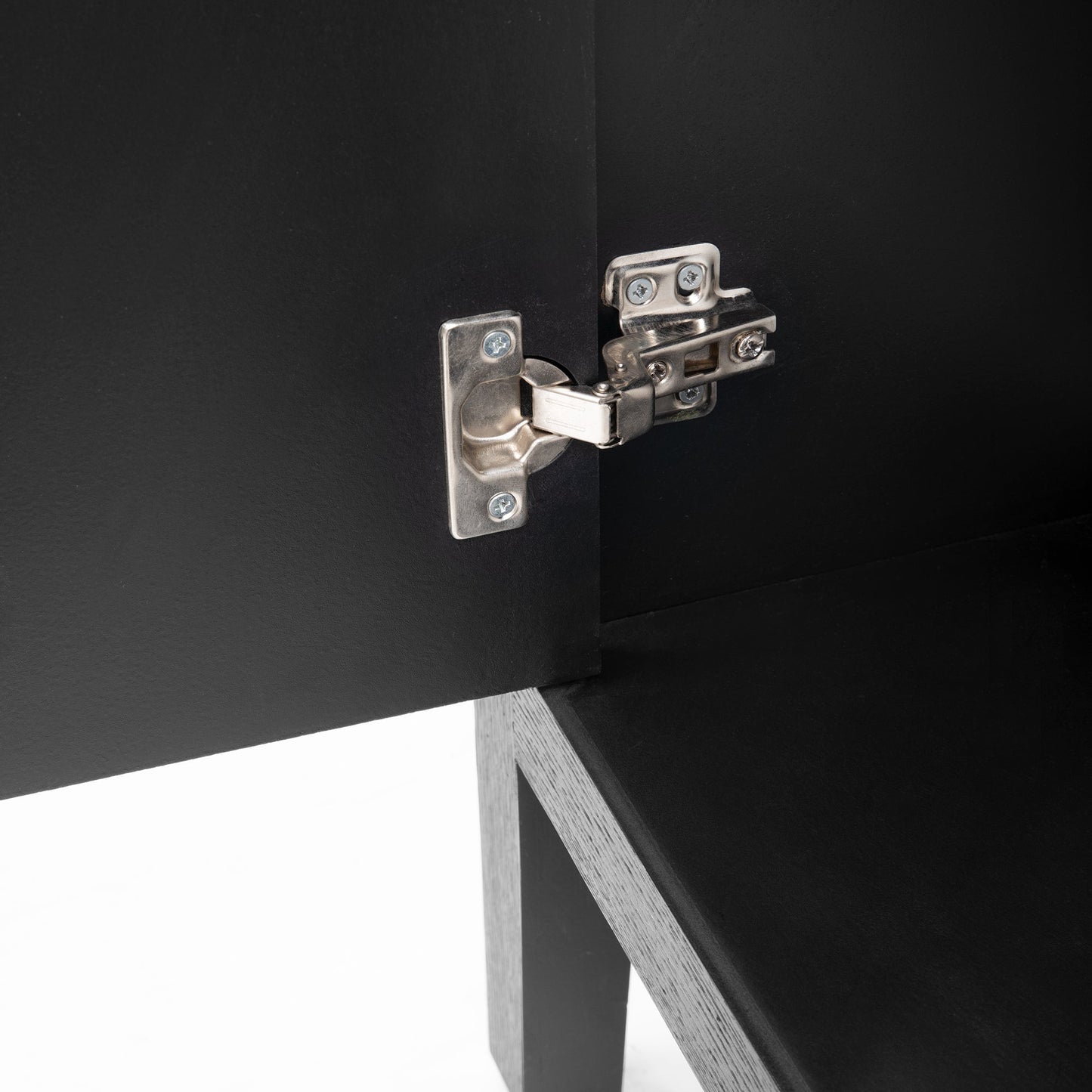 Storage Cabinet Sideboard Wooden Cabinet with 4 Metal handles ,4