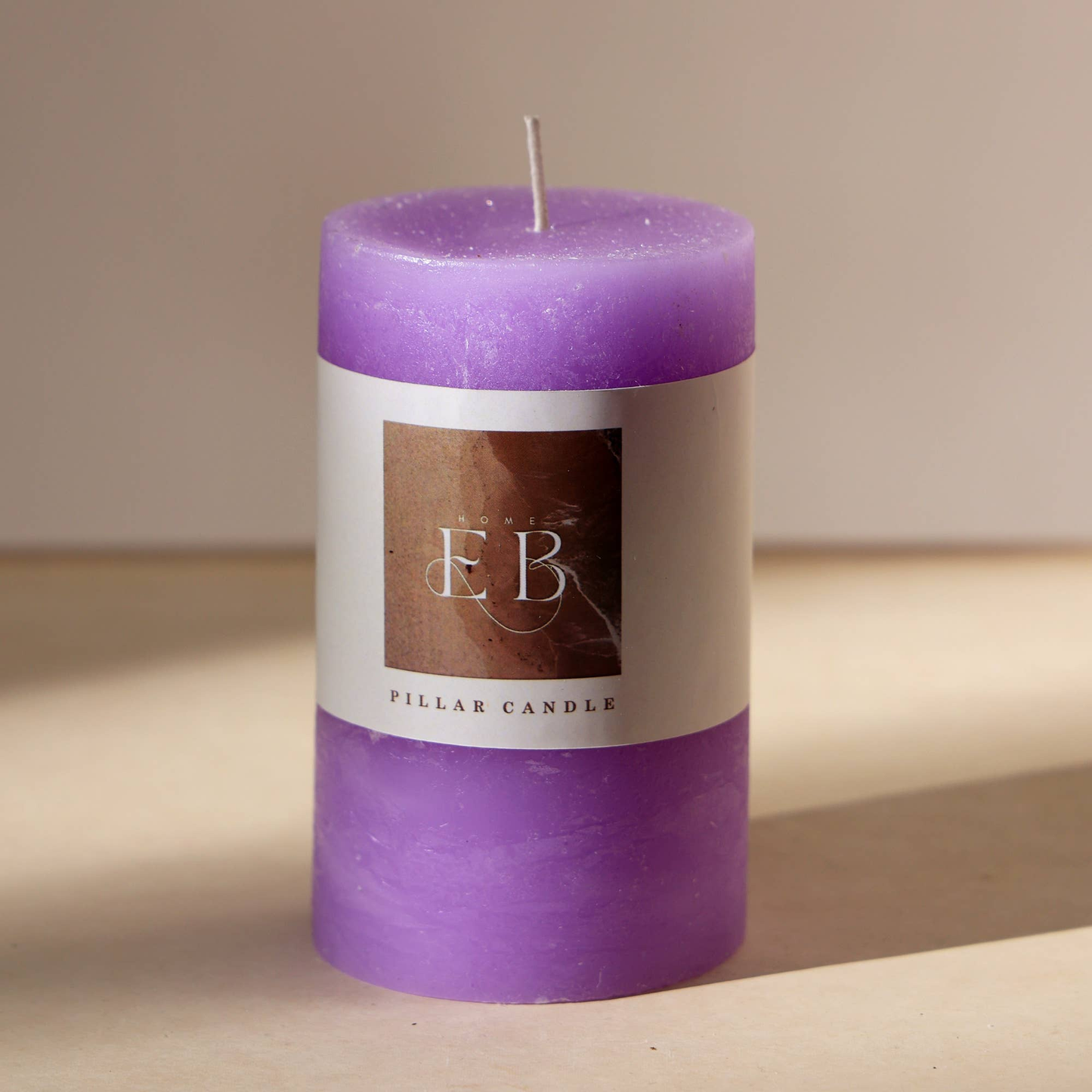 Rustic Pillar Candle Elegant & Long-Lasting Wax Candle for Home Décor, Gifting