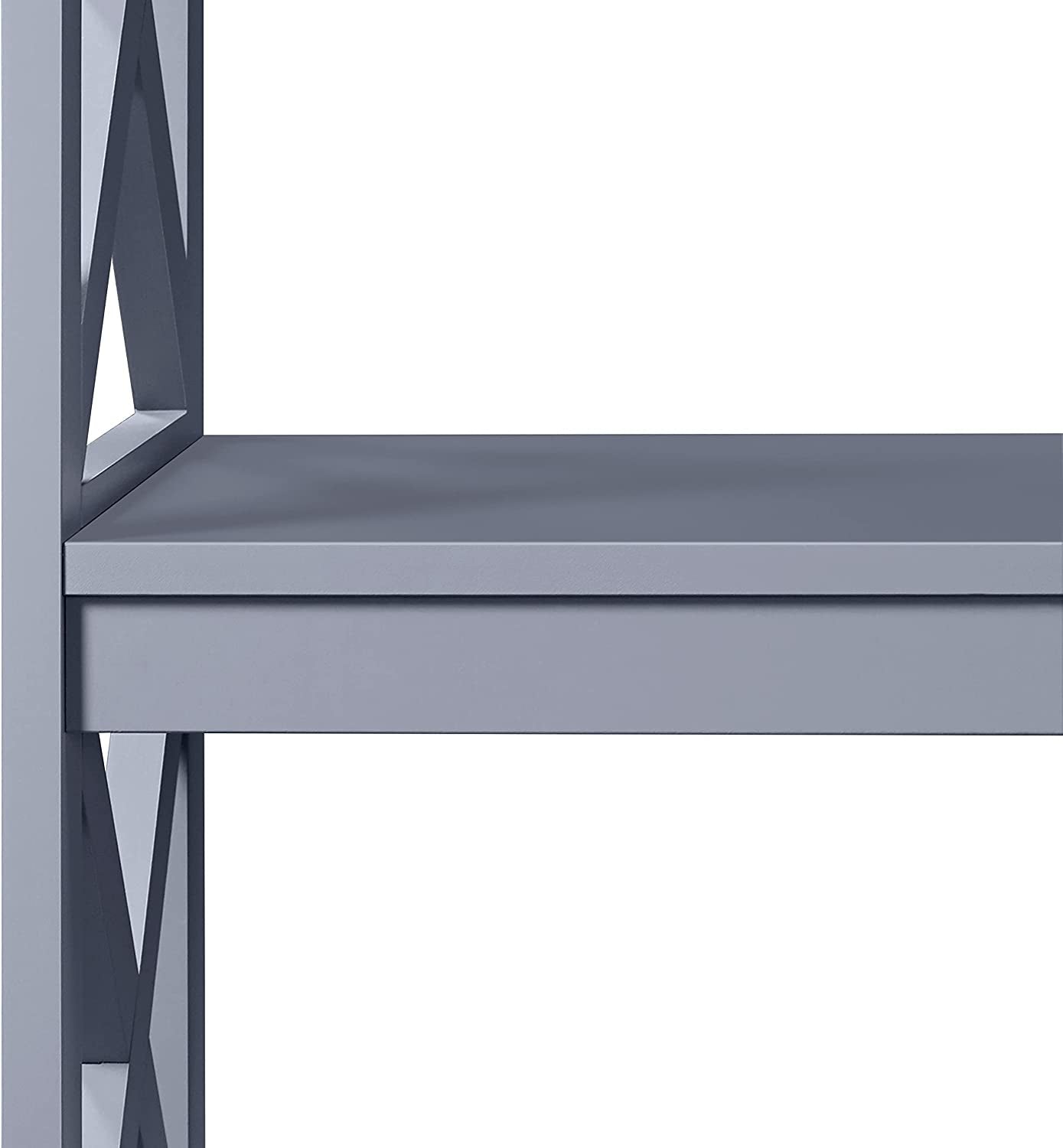 Gray 3-Tier Console Table with Storage Shelves