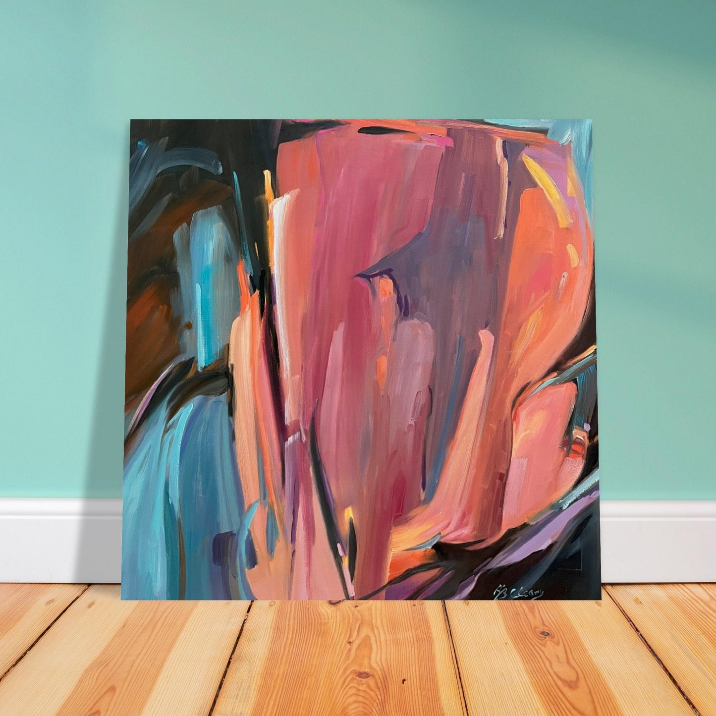 'Colorscape' Abstract I 16x16 Museum-Quality Matte Paper Poster | Original Artwork by American Artist Barbara Cleary