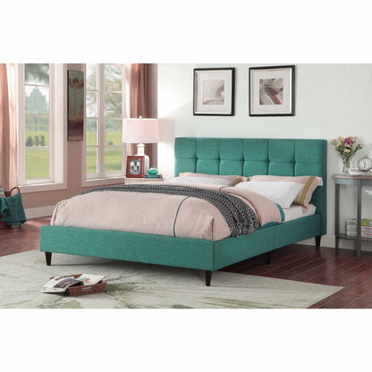 Blue Solid Wood King No Bed Frame