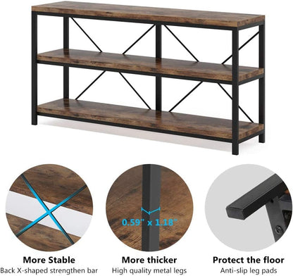 3-Tier TV Stand with Storage Shelves