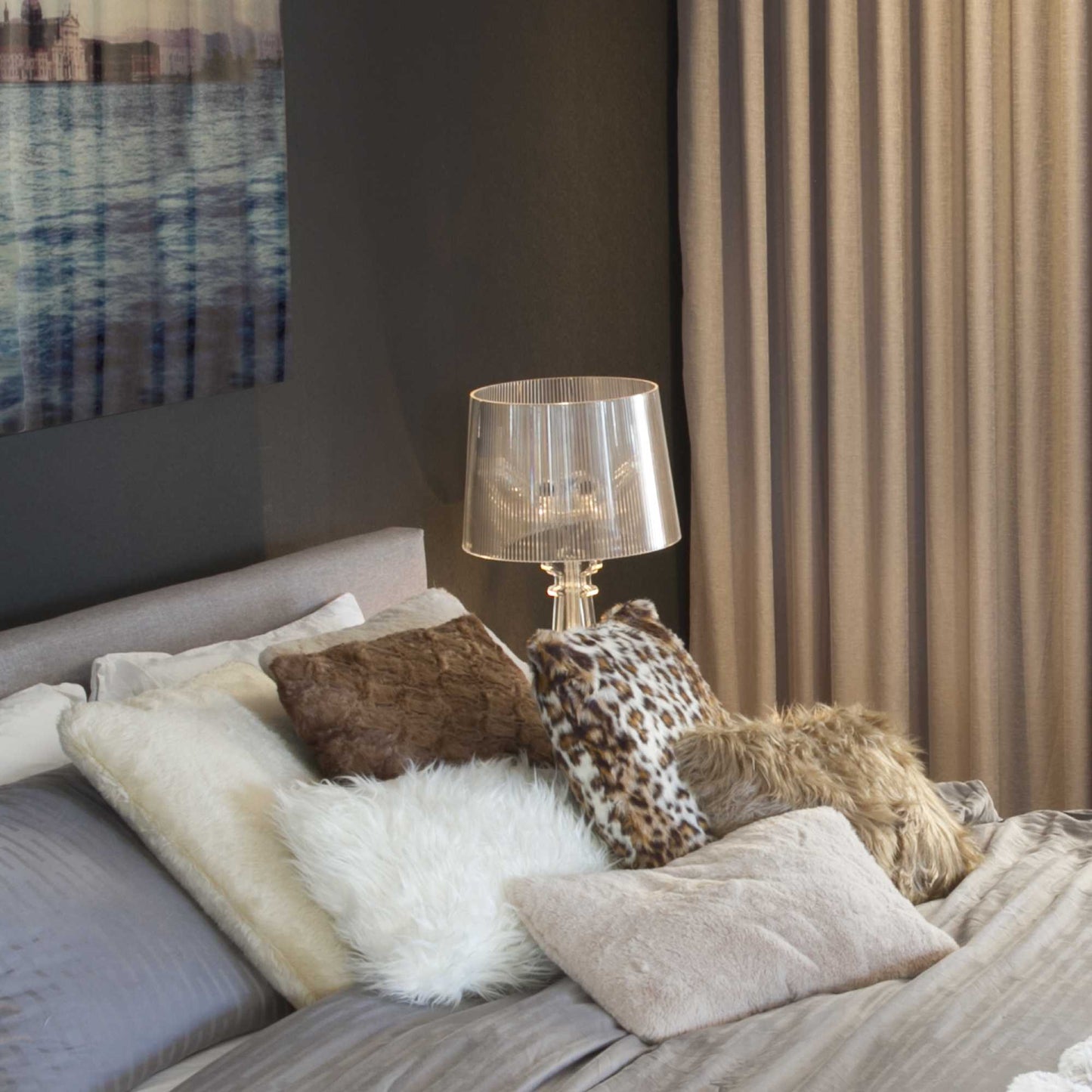 Jade Tan Faux Fur Pillow 2 Pack