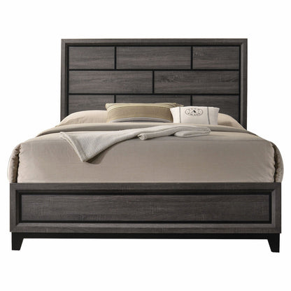 86inches X 79inches X 56inches Weathered Gray Eastern King Bed