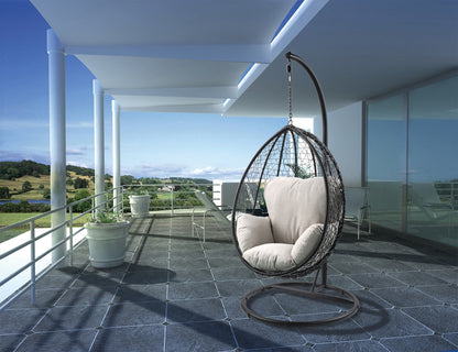 Jade Hanging Pod Wicker Patio Swing Chair