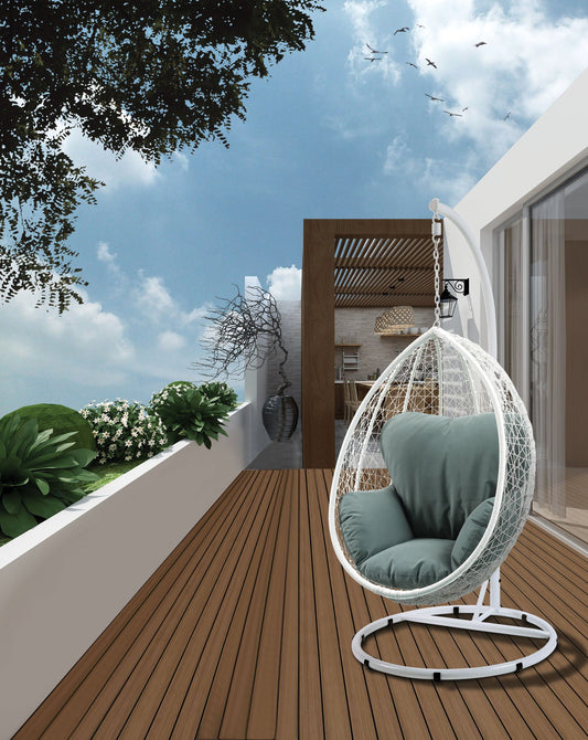 Jade Hanging Pod Wicker Patio Swing Chair