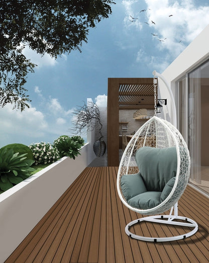 Jade Hanging Pod Wicker Patio Swing Chair