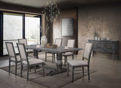 88inches X 40inches X 30inches Weathered Gray Dining Table