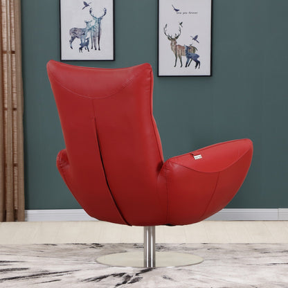 43inches Black Contemporary Leather Lounge Chair