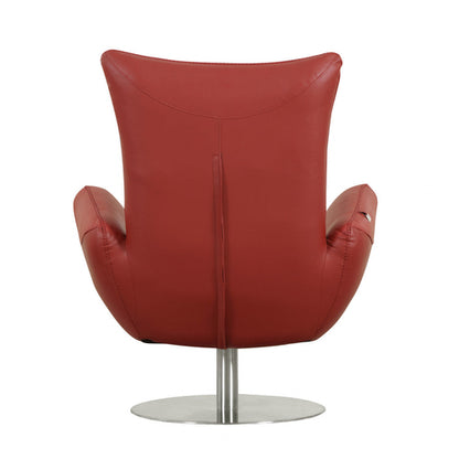 43inches Black Contemporary Leather Lounge Chair