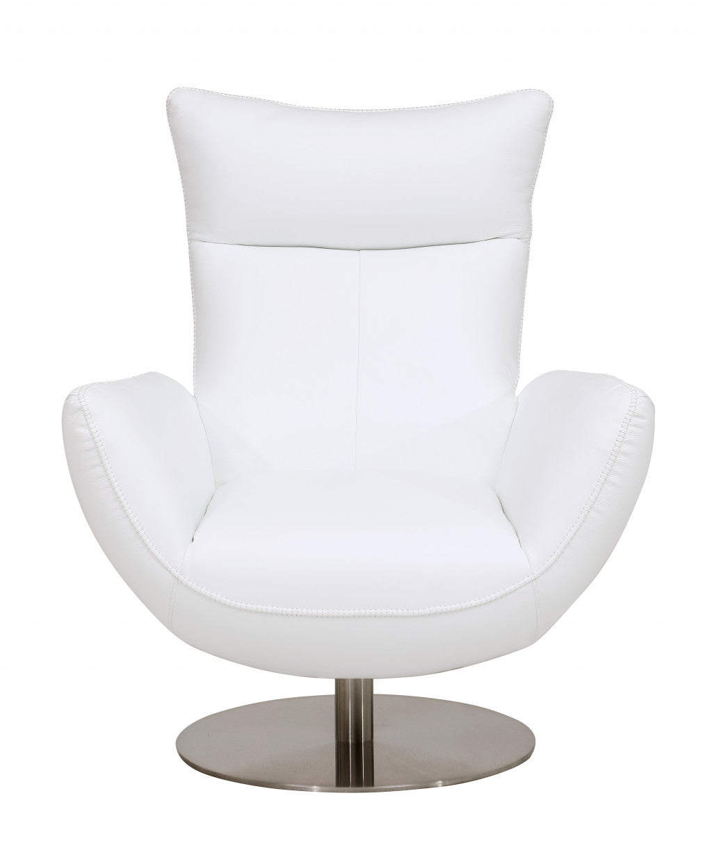 43inches Black Contemporary Leather Lounge Chair