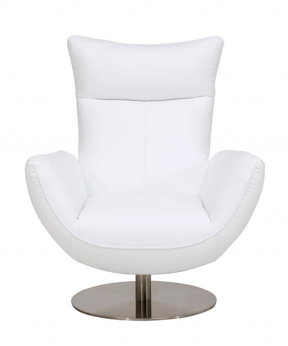43inches Black Contemporary Leather Lounge Chair