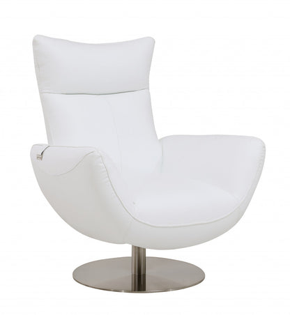 43inches Black Contemporary Leather Lounge Chair