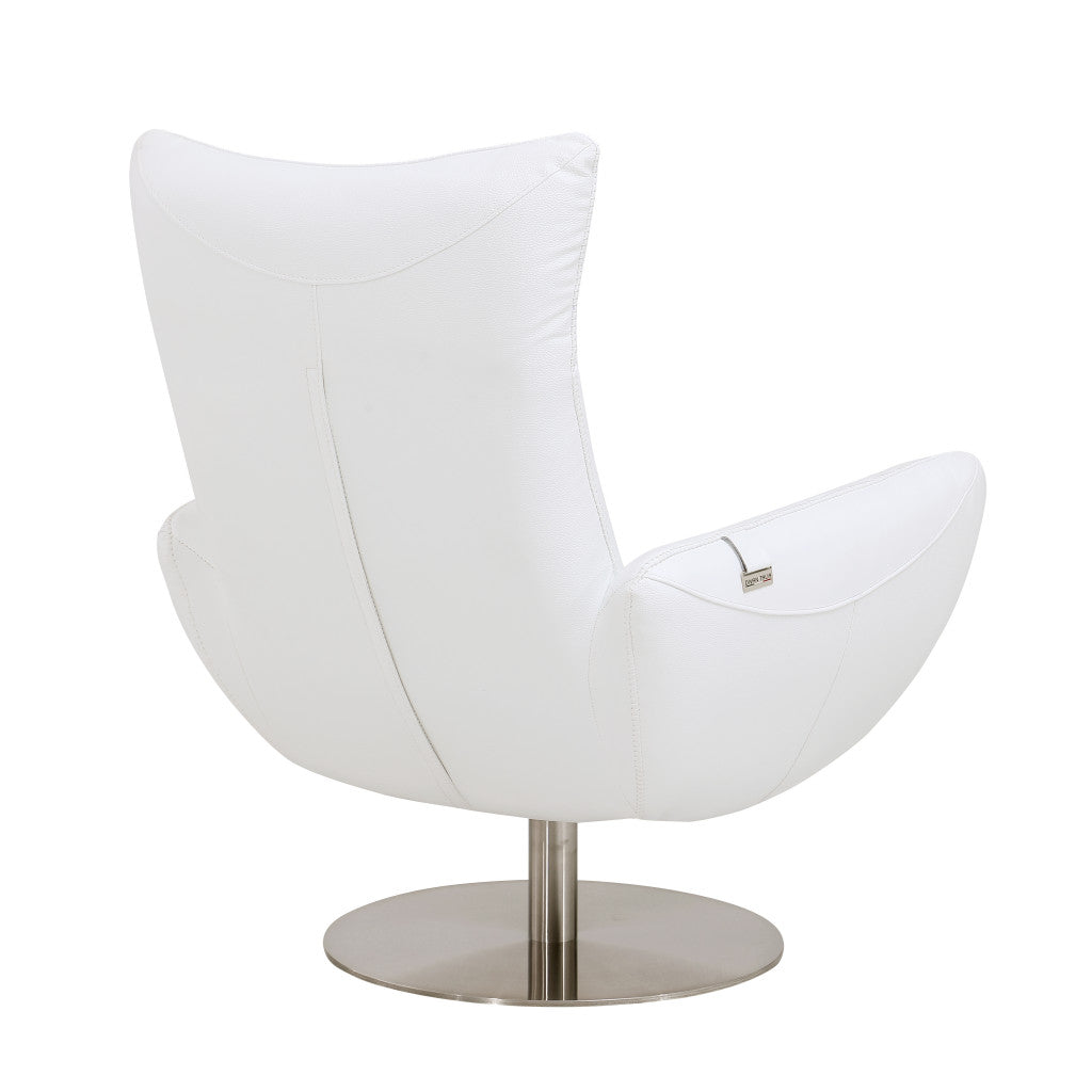 43inches Black Contemporary Leather Lounge Chair