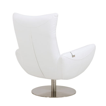 43inches Black Contemporary Leather Lounge Chair