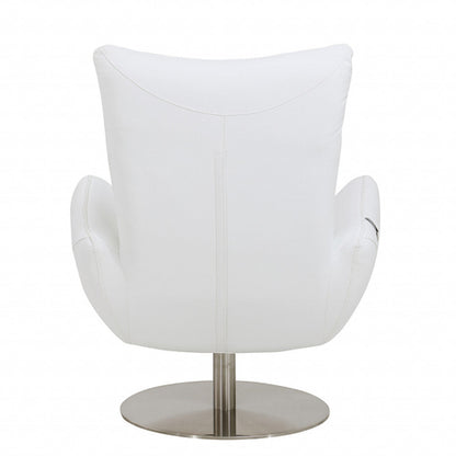 43inches Black Contemporary Leather Lounge Chair