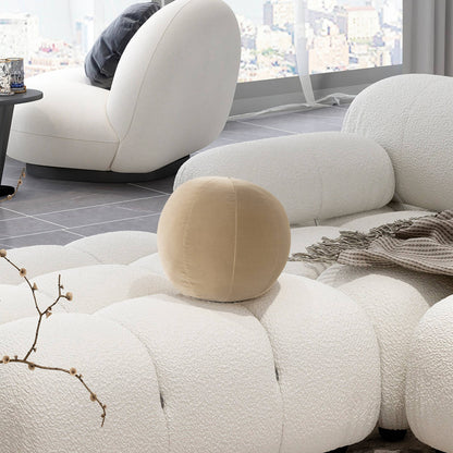 Luna 12" Round Sphere Accent Ball Throw Pillow