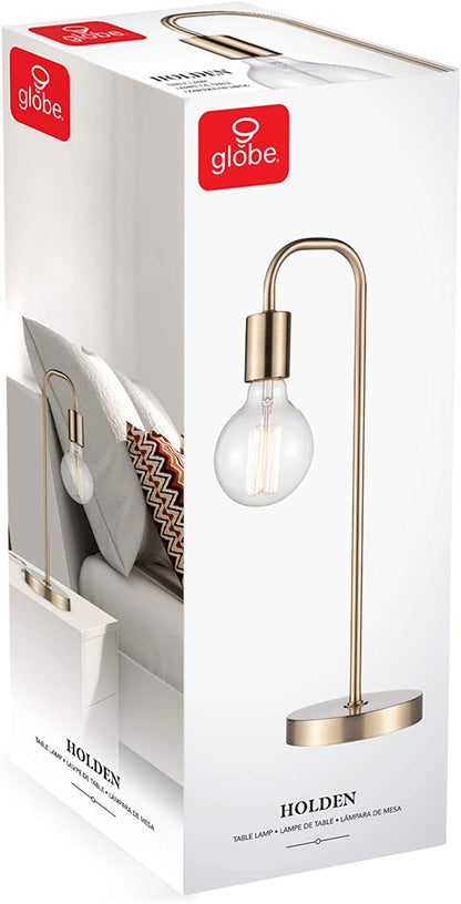 Globe Electric 67433 18" Table Lamp, Matte Brass, Table Lamp for Living Room, Home Décor, Lamps for Bedrooms, Room Décor, Nightstand, Home Improvement, Reading Lamp, E26 Base Socket, Home Décor