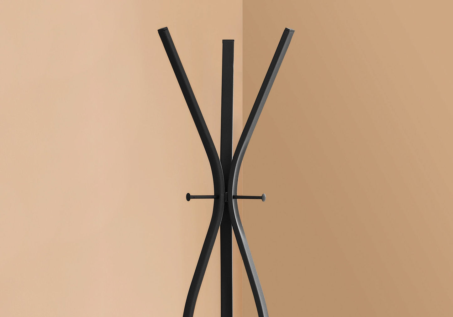 12inches x 18inches x 72inches Black  Metal  Coat Rack