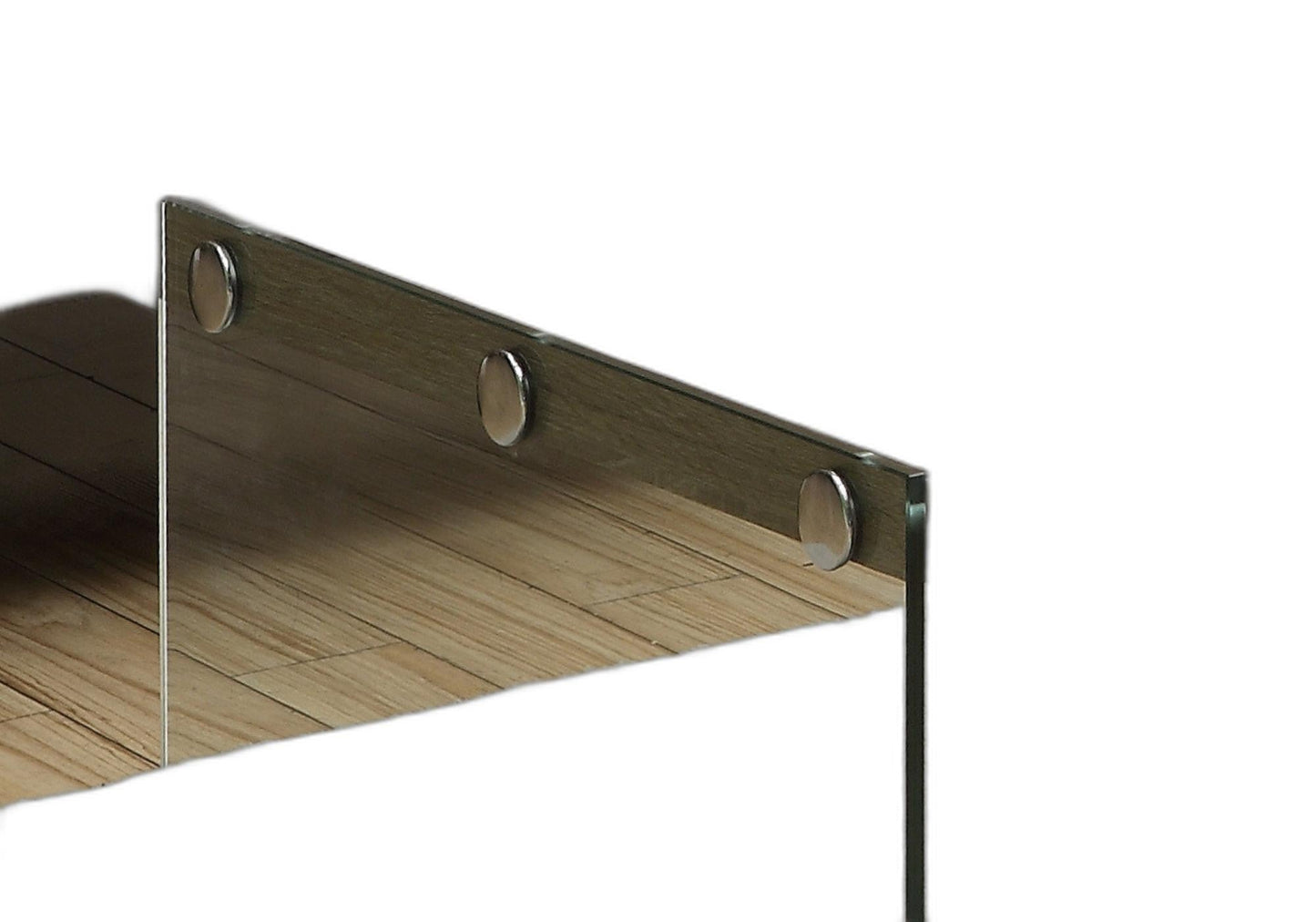 22inches x 44inches x 16inches Dark Taupe  Tempered Glass  Coffee