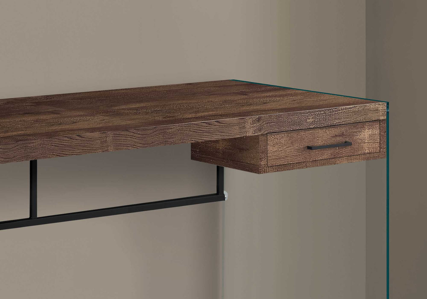 23.75inches x 48inches x 30inches Brown Black Clear Particle Board