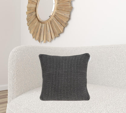 20inches x 7inches x 20inches Transitional Charcoal Pillow Cover With