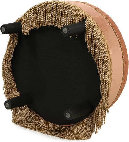 Yolanda 24" Round Upholstered Accent Ottoman
