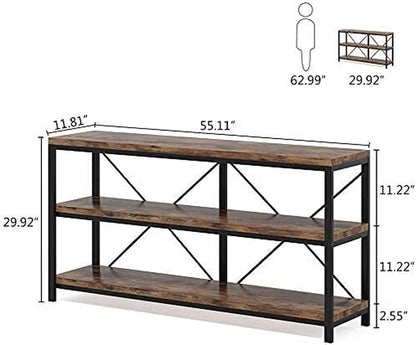 3-Tier TV Stand with Storage Shelves