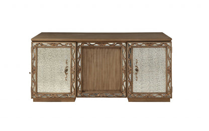 32inches X 66inches X 30inches Antique Gold Wood Glass Mirror